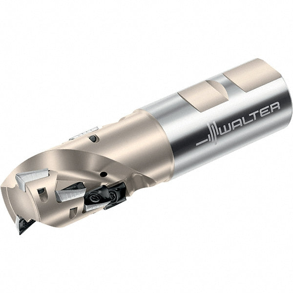 Walter 5197296 Indexable Square-Shoulder End Mill: F4238.UW31.038.Z03.57, 1-1/2" Cut Dia, 2.244" Max Depth of Cut, 1-1/4" Dia Weldon Flat Shank