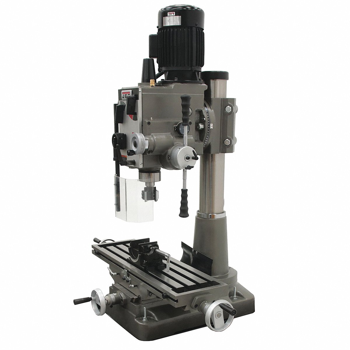 Jet Mill Drill Machine Power 1 ph 115/230 V (JMD-45GHPF) - (DRO/Power Downfeed)