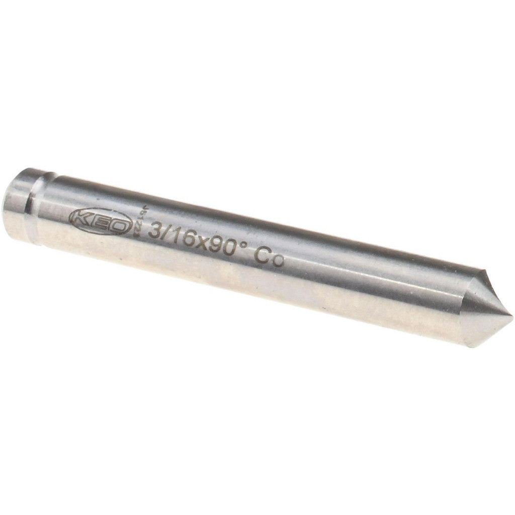Keo 919-000-599 Countersink: 3/16" Head Dia, 90.00 deg Included Angle, 1 Flute, Cobalt Steel, Right Hand Cut