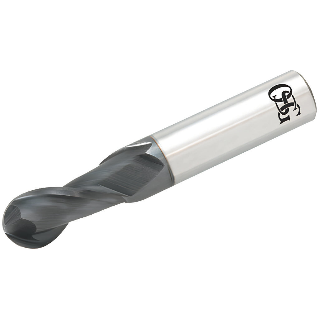 OSG HP421-0787-BN Ball End Mill: 2.00 mm Dia, 7.00 mm LOC, 2 Flute, Solid Carbide