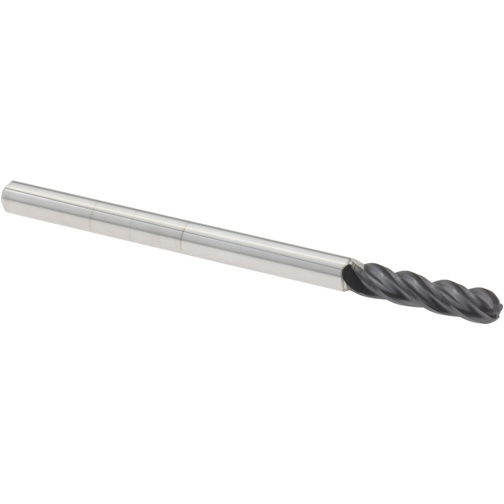 OSG VG441-1250-BN Ball End Mill: 1/8" Dia, 1/2" LOC, 4 Flute, Solid Carbide