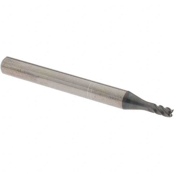 OSG 457103011 Corner Radius End Mill: 3.00 mm Dia, 5.00 mm LOC, 0.20 mm Radius, 4 Flute, Solid Carbide