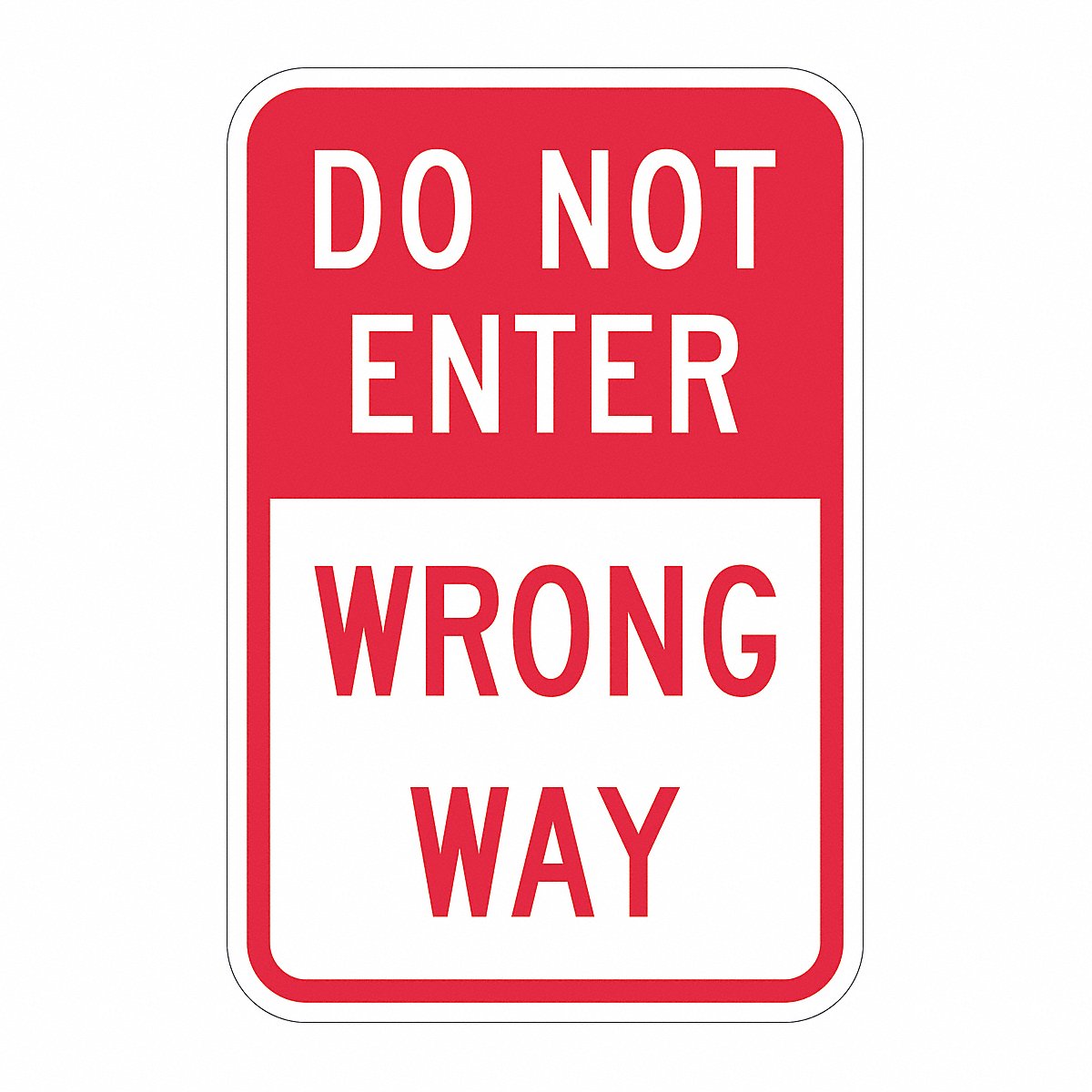 Lyle Do Not Enter Wrong Way Sign 18 x 12 (T1-1876-DG_12x18)