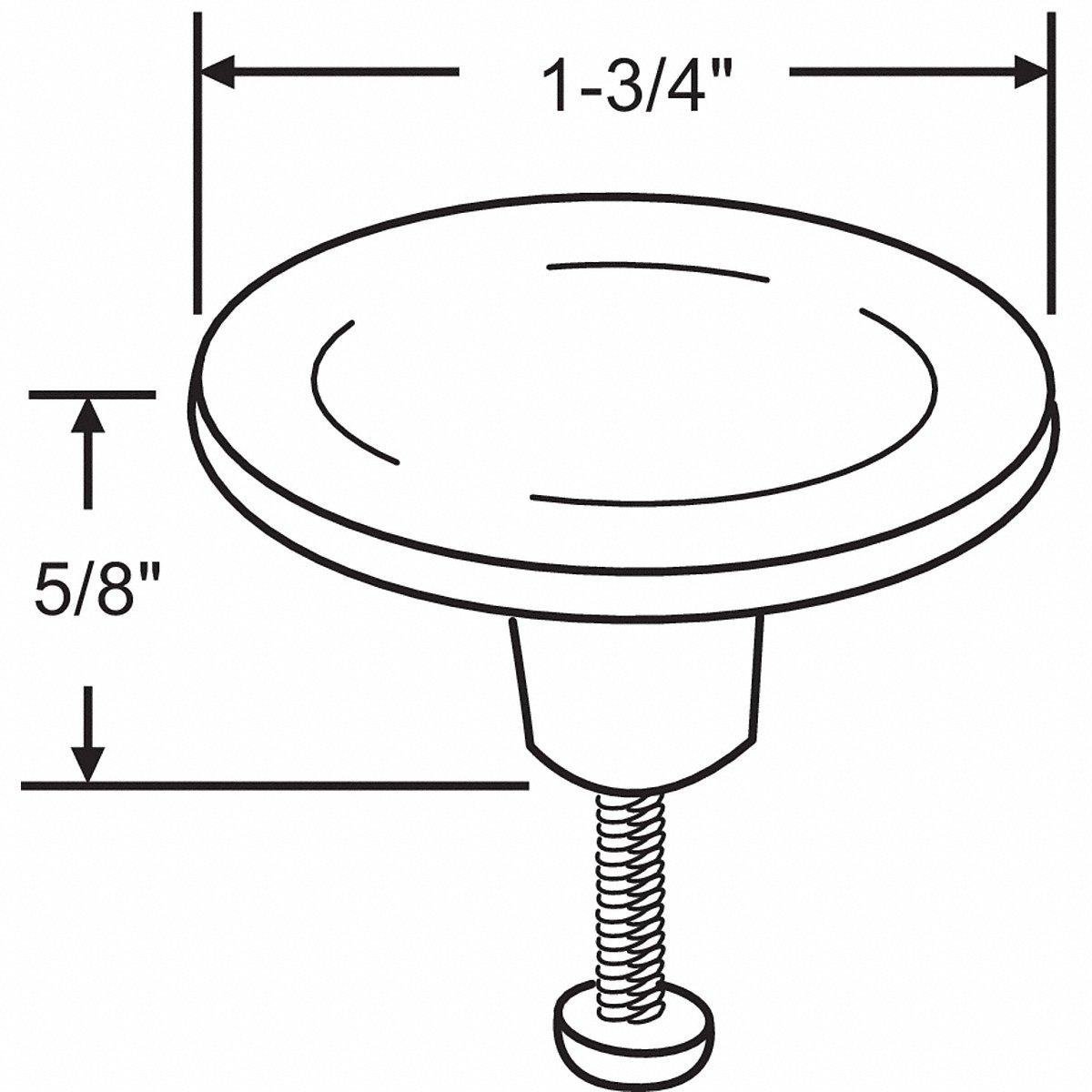Cabinet Knob 1 3/4 in Dia Polished Brass (8-301)