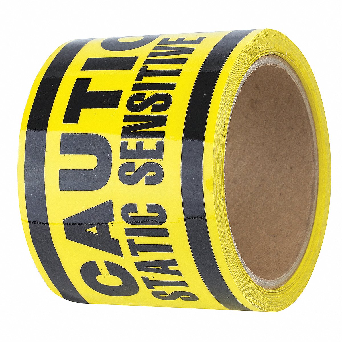 Floor Tape Black/Yellow 3 in x 54 ft Roll (8CDK1) - Pack of 12