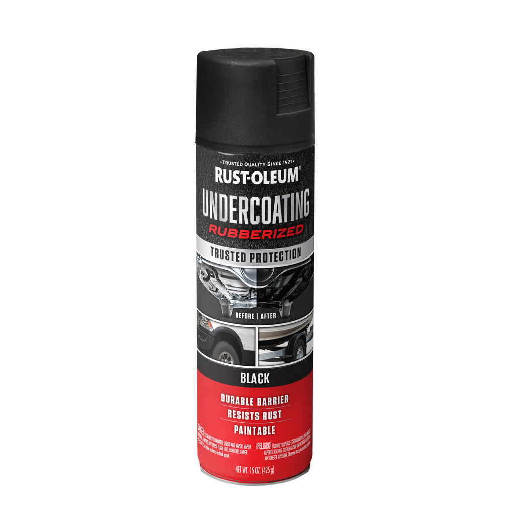Rust-Oleum 248657 Automotive Rubberized Undercoating Spray Paint, Black, 15 oz