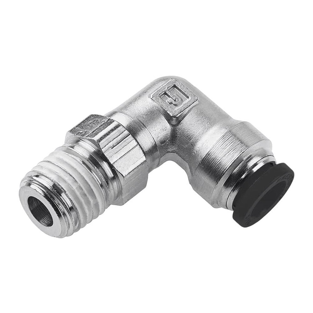 Parker W169PLP-4-6 Push-to-Connect x Male NPTF 90 deg Swivel Elbow: 3/8 NPTF, 1/4" Tube OD