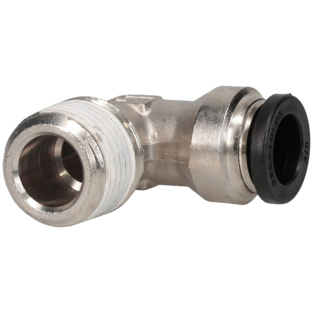 Parker W169PLPNS-6-6 Push-to-Connect x Male NPTF 90 deg Male Elbow: 3/8 NPTF, 3/8" Tube OD