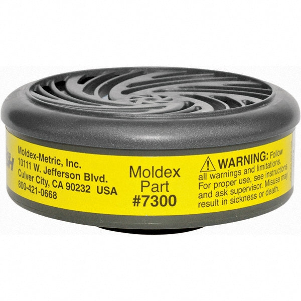 Moldex 7300 Respirator Cartridge: Acid Gas & Organic Vapor, Agriculture, Dry Cleaning, Electroplating, Laboratories, Manufacturing, Ship & Boat Building