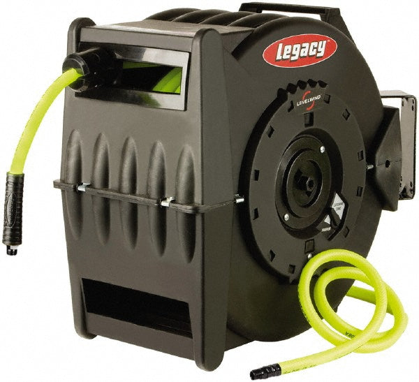 Legacy L8306FZ Hose Reel with Hose: 3/8" ID Hose x 75', Spring Retractable