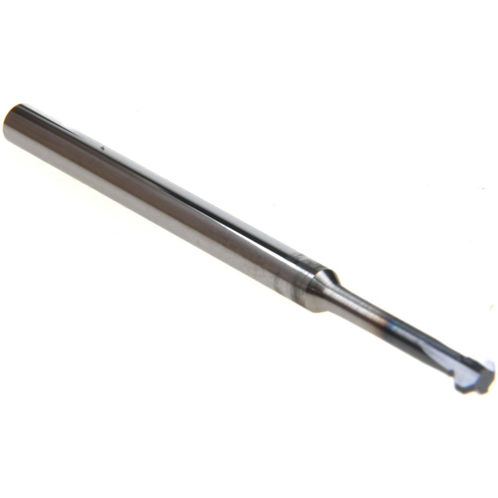 Internal Tool 65-1205-C Back Chamfers; Cutter Head Diameter (Decimal Inch): 0.1200; Chamfer Width (Decimal Inch): 0.0200; Tool Material: Carbide; Cutting Direction: Right Hand; Long Length Tool: Yes; Neck Diameter (Decimal Inch): 0.0750