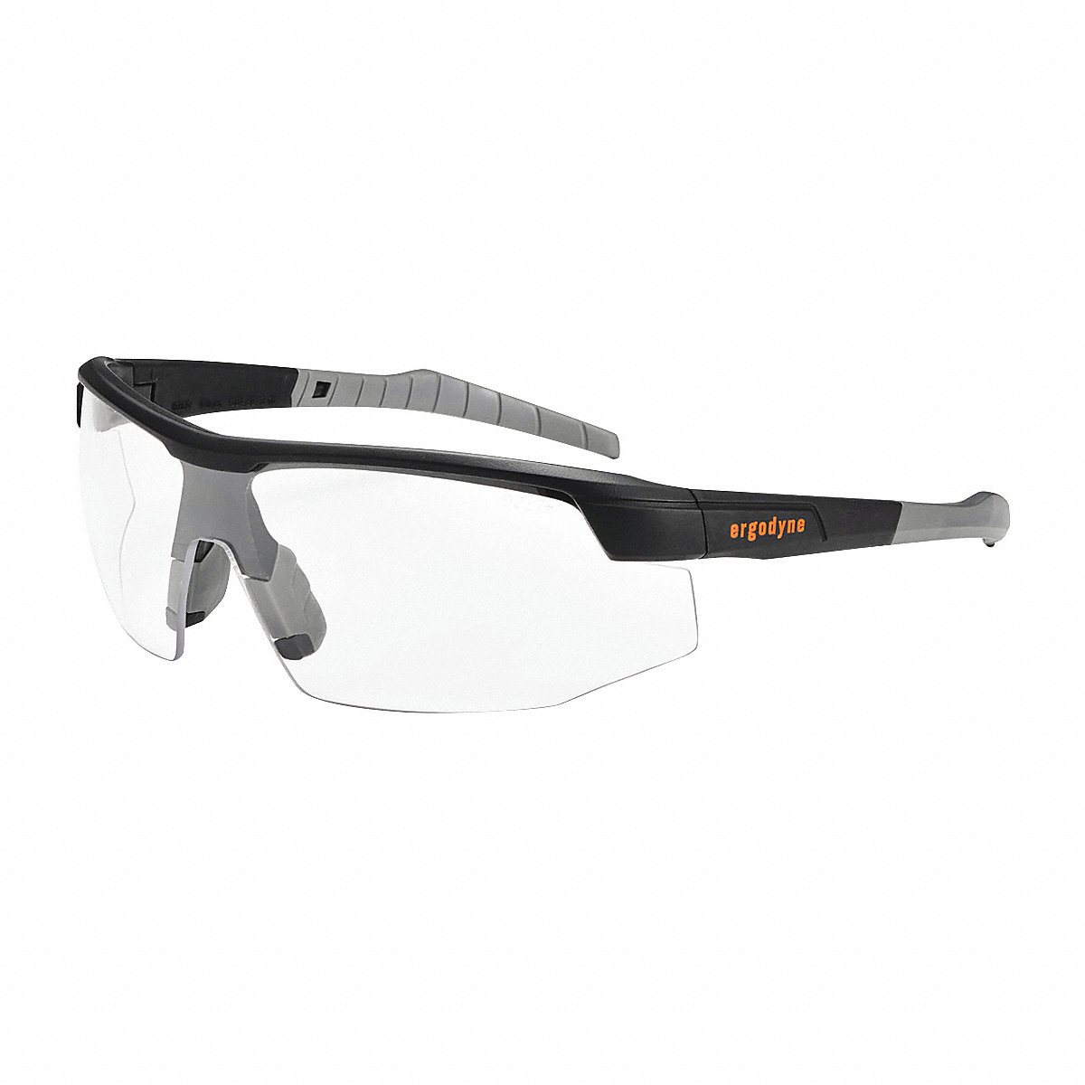 Skullerz by Ergodyne Sköll Series Safety Glasses, Clear Lens, Black Half-Frame (SKOLL)