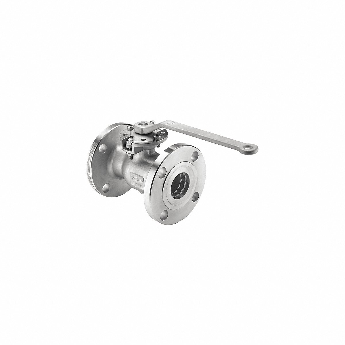 Keckley Manual 2-Way Ball Valve Flange 316 Stainless Steel (BVF1RF4RSSRGSL-600)