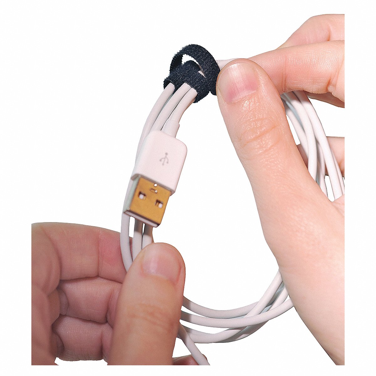 Rip-tie Hook-and-Loop Tie 3 1/2 in Black PK252 (Q-35-252-BK)