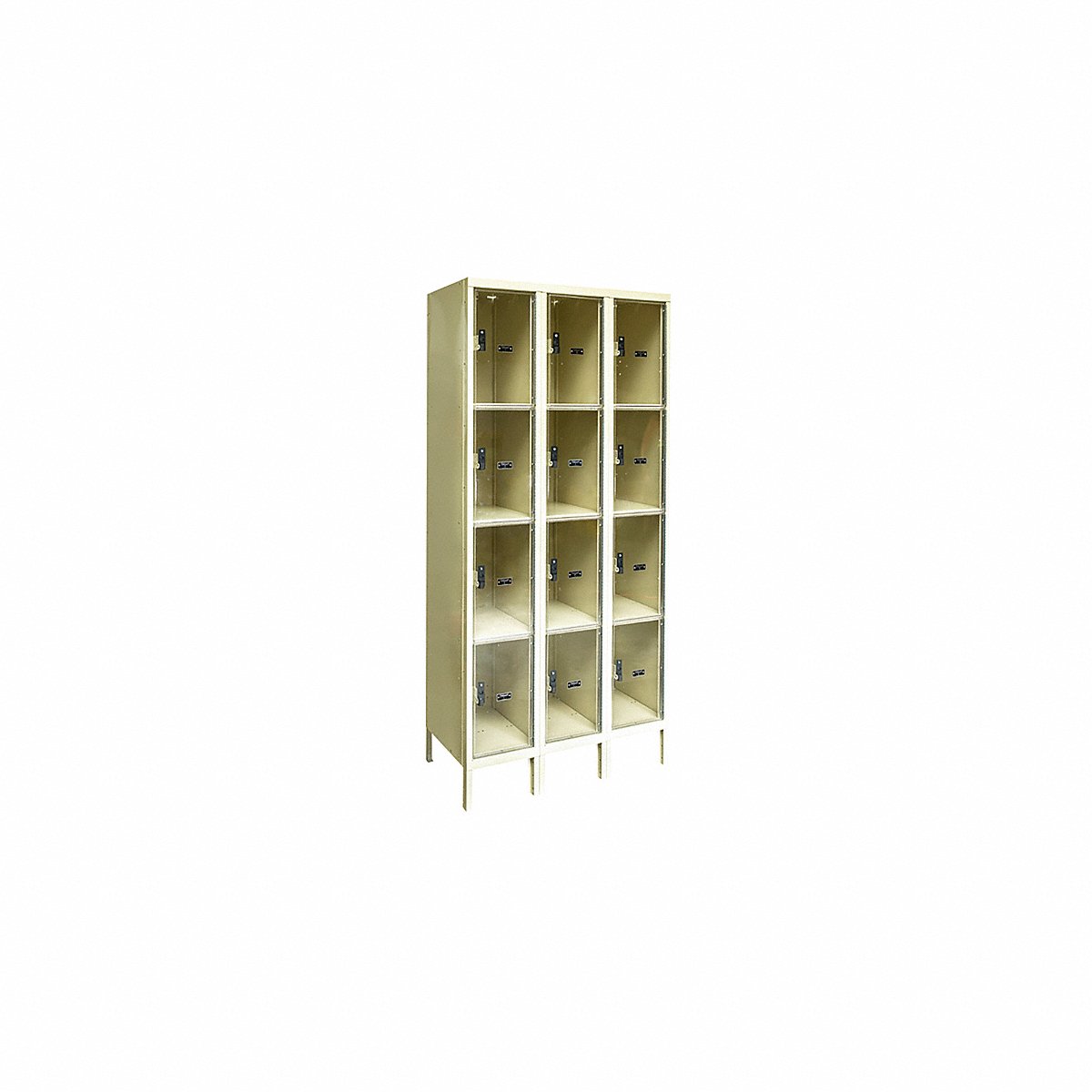 Hallowell Box Locker 4 x 3 Locker Tan 78 x 36 x 18 Assembled (USVP3288-4A-PT)