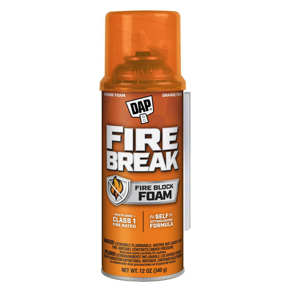 DAP 7565010012 Fire Barrier Putty: 12 oz Aerosol, Orange, Polyurethane