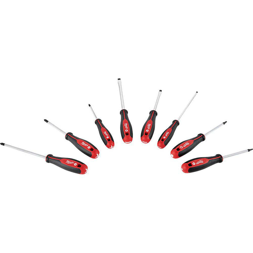 Milwaukee Tool 48-22-2718 8 Pc. Screwdriver Set with Square Drive