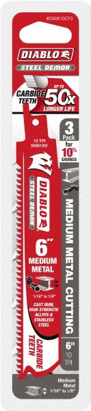 DIABLO DS0610CF3 Reciprocating Saw Blade: Solid Carbide