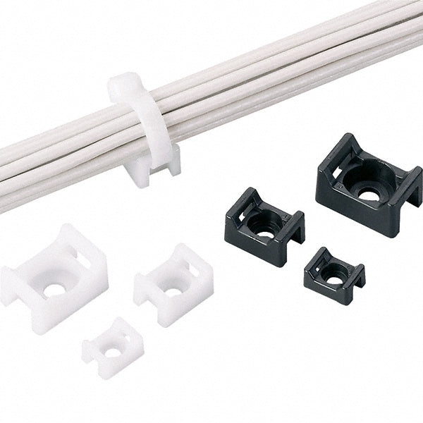 Panduit TM2S8-C Natural (Color), Nylon, One-Piece Cable Tie Cradle Mounting Base (Pack of 100)
