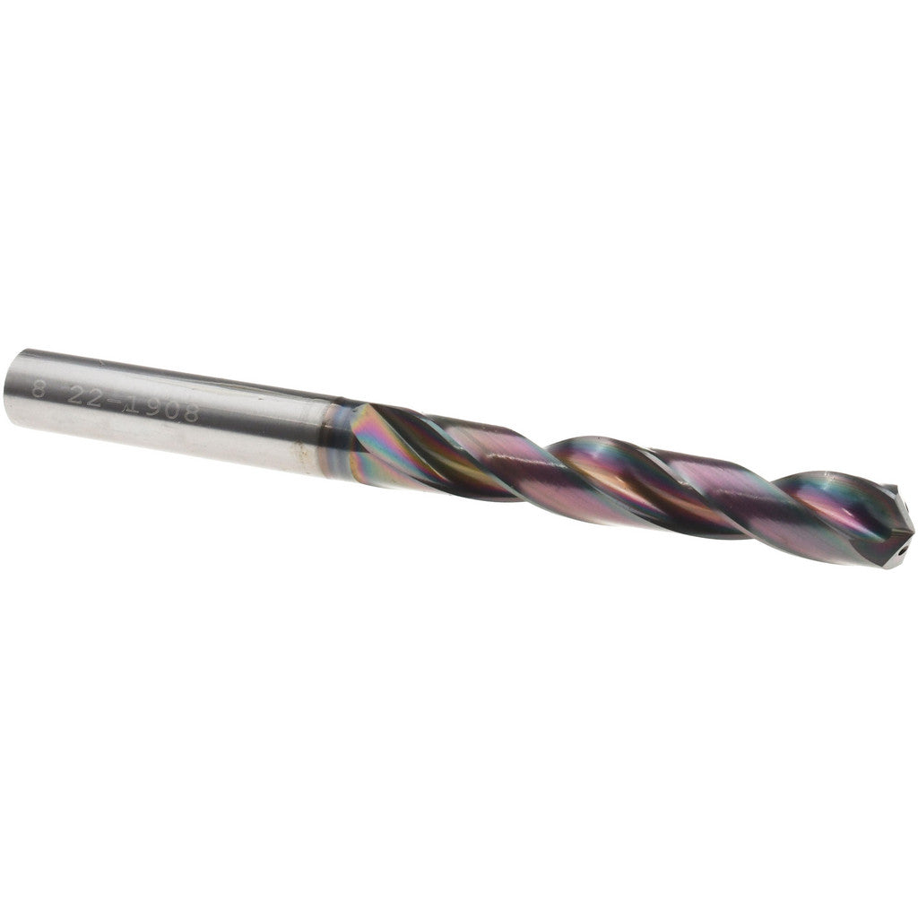OSG HP255-3150 Jobber Drill: 8.00 mm Dia, 140 deg Point, Solid Carbide