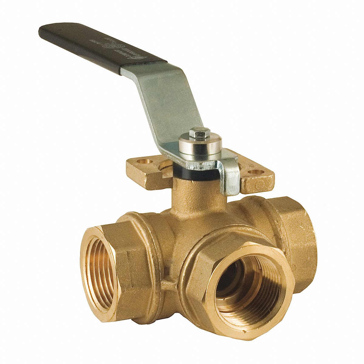 Bonomi Manual 3-Way Ball Valve 1 Brass (355N-1")