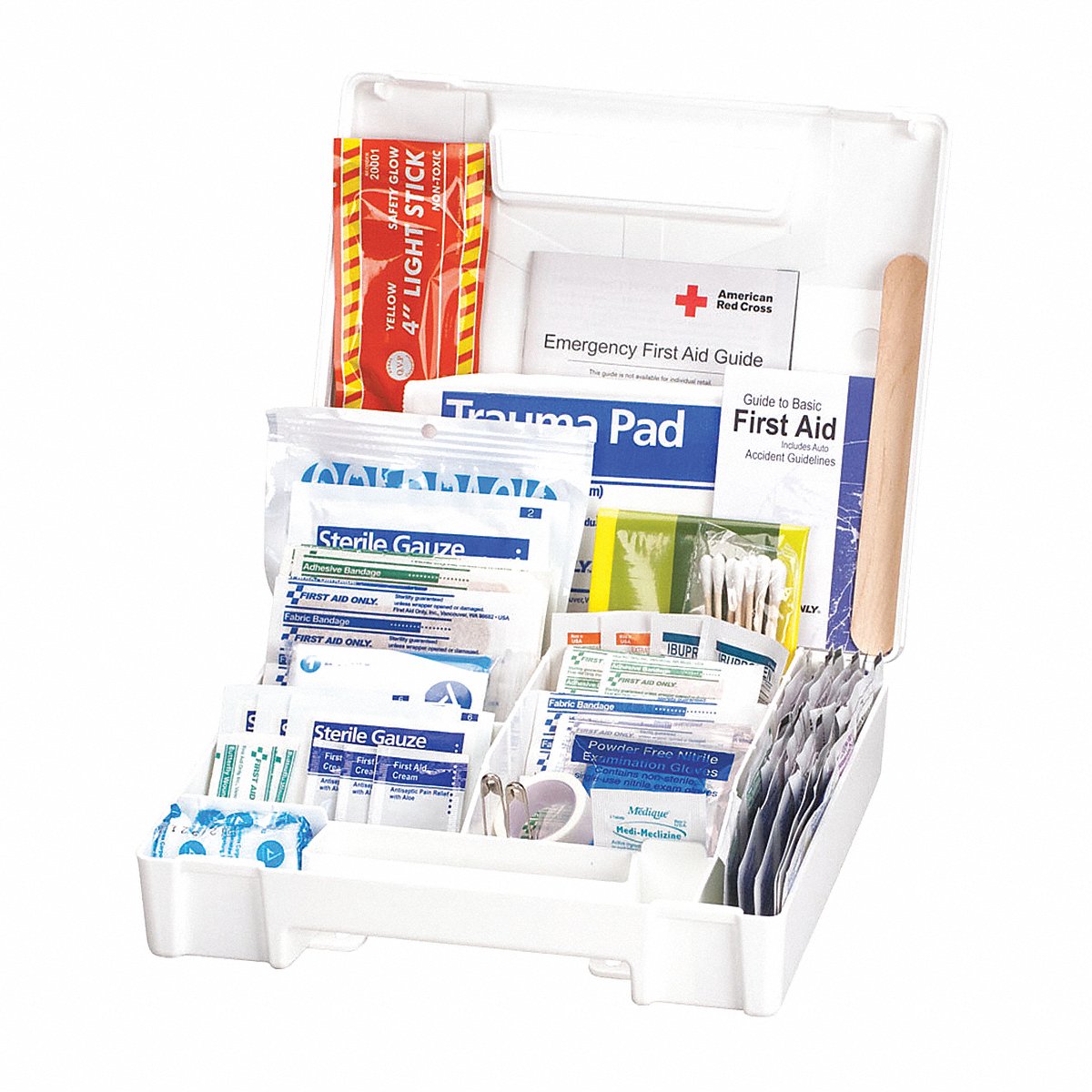 American Red Cross First Aid Kit W/House, 138Pcs, 2.5X8", Wht, 8" (711340)