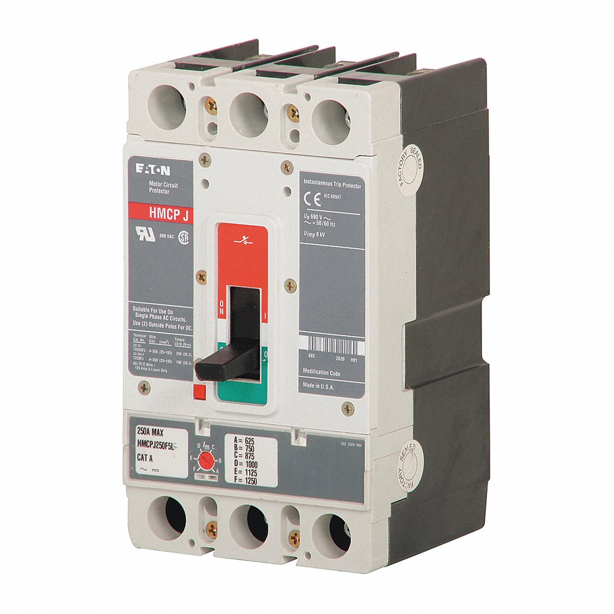 Eaton Circuit Breaker 50 A 3 P 600 VAC HMCP (HMCPS050K2C)