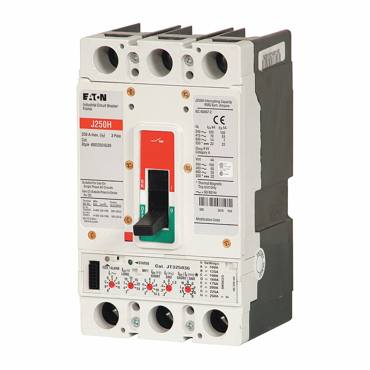 Eaton Circuit Breaker 150 A 3 P 600 VAC JG (JGH3150FAG)