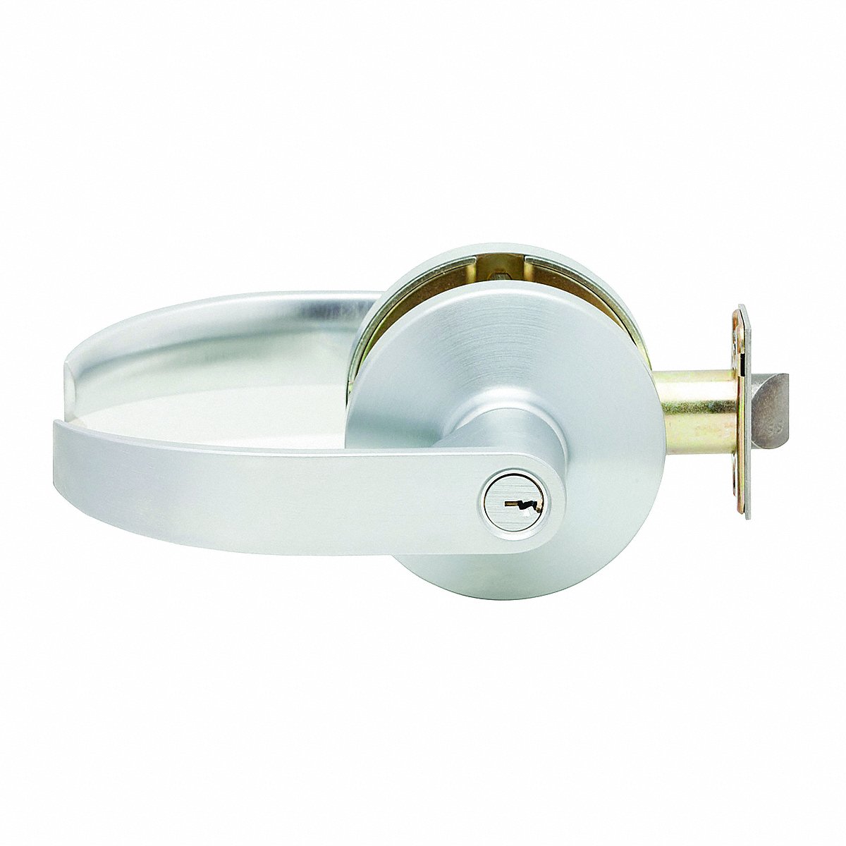 Falcon Lock Quantum Lever Entry Lock Satin Chrome (B511P6D Q 626)