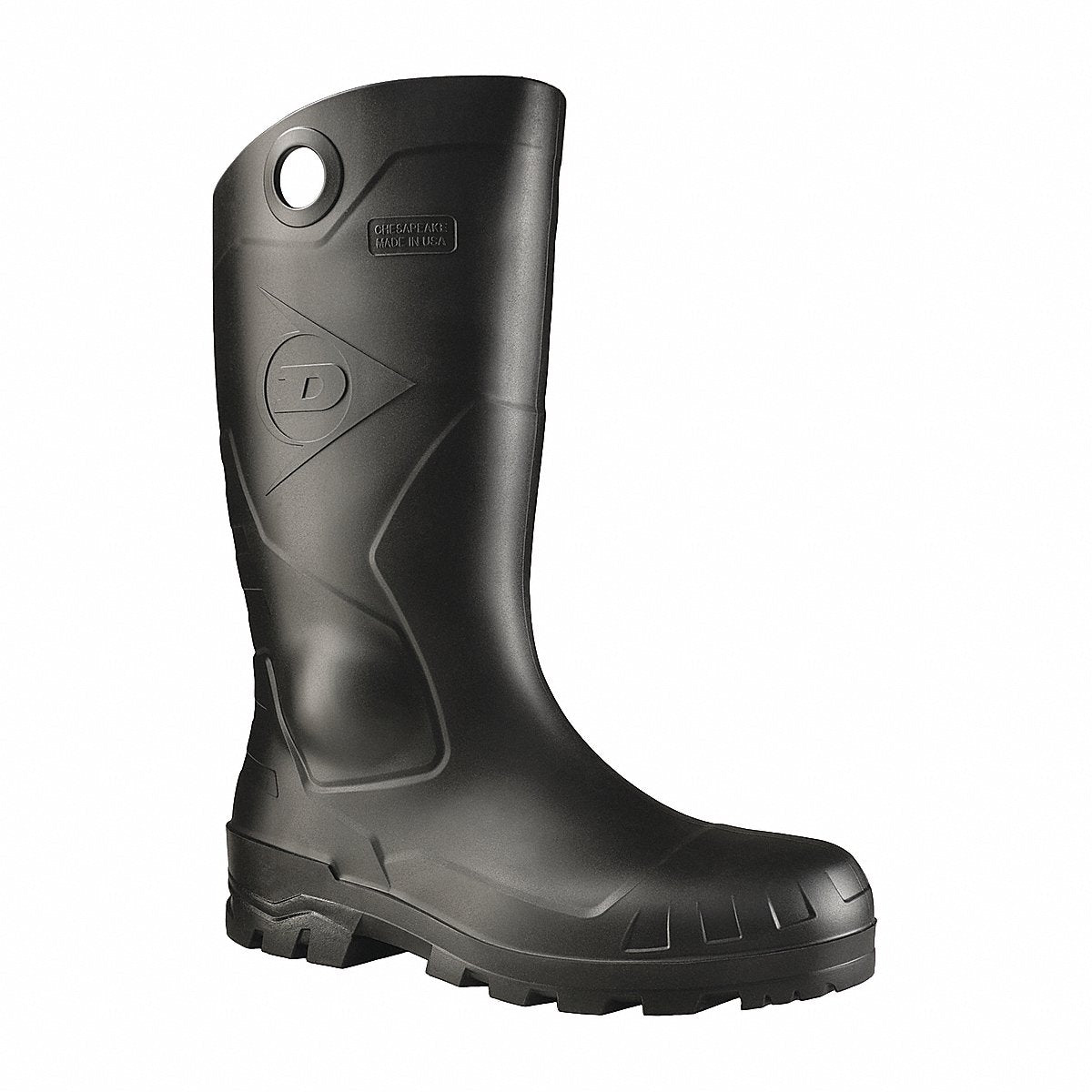 Dunlop J 6898 Rubber Boot Unisex 8 Knee Black PR (8677633)