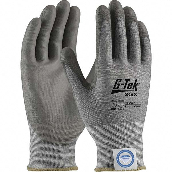PIP 19-D327/M Cut, Puncture & Abrasion-Resistant Gloves: G-Tek 3GX 19-D327, Size Medium, ANSI Cut A3, ANSI Puncture 2, Polyurethane, Dyneema Diamond