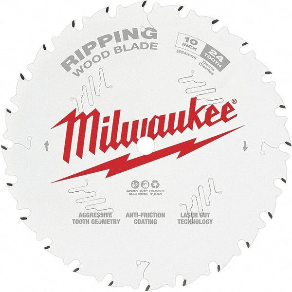 Milwaukee Tool 48-40-1020 Wet & Dry Cut Saw Blade: 10" Dia, 5/8" Arbor Hole, 3/32" Kerf Width, 24 Teeth