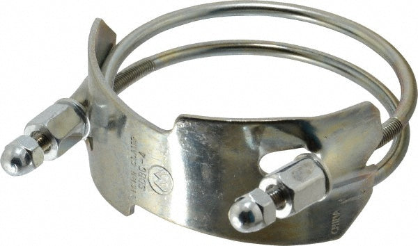 Kuriyama of America SDBC-4 Single Bolt Clamp & Spiral Double Bolt Hose Clamp: 4" Hose, Plated Steel