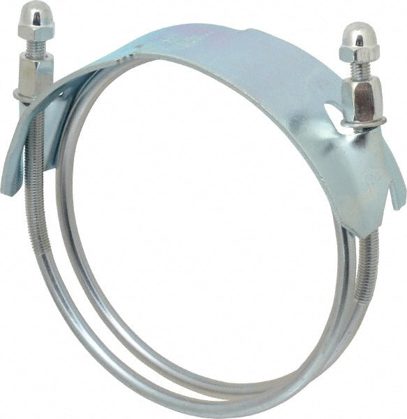 Kuriyama of America SDBC-6 Single Bolt Clamp & Spiral Double Bolt Hose Clamp: 6" Hose, Plated Steel