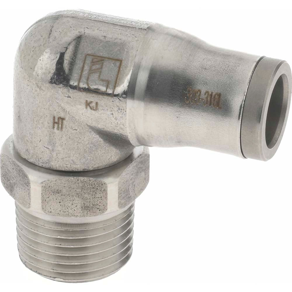 Legris 3889 60 18 Push-to-Connect Tube x MNPT x Tube x Male Elbow: NPT, 3/8" Tube OD