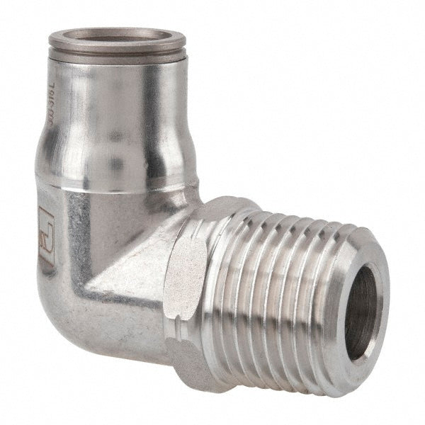 Legris 3889 62 22 Push-to-Connect Tube x MNPT x Tube x Male Elbow: NPT, 1/2" Tube OD