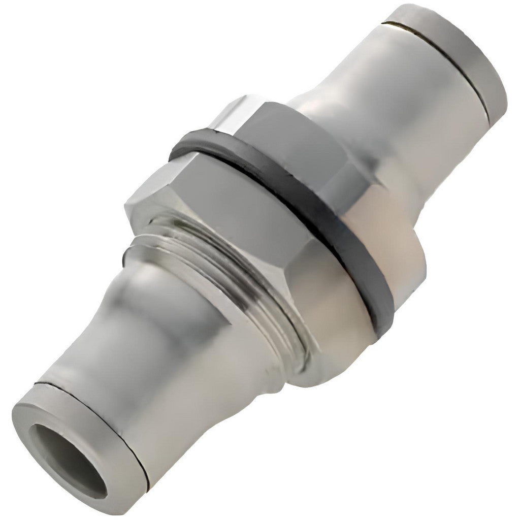 Legris 3816 56 00 Push-to-Connect Tube x Tube Bulkhead Union: 1/4" Tube OD