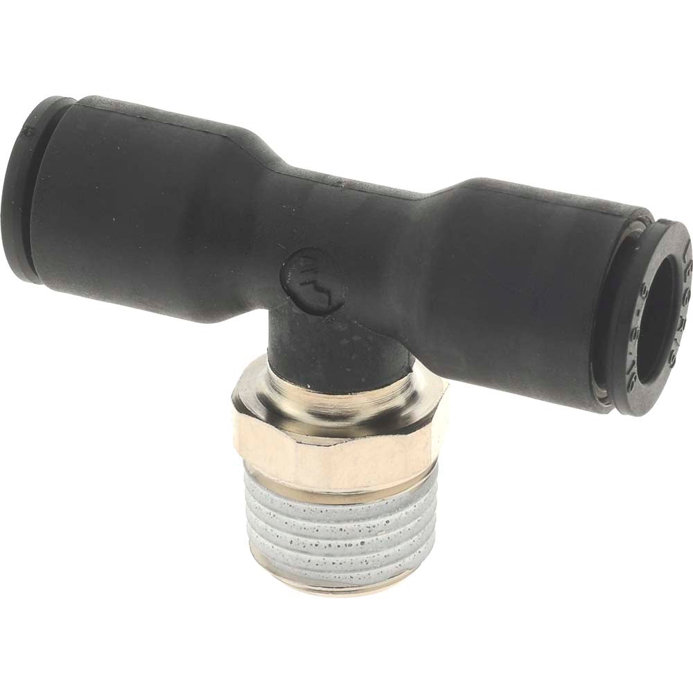 Legris 3108 08 13 Push-To-Connect Tube to Male BSPT Tube Fitting: Male Branch Tee, 1/4" Thread, 5/16" OD