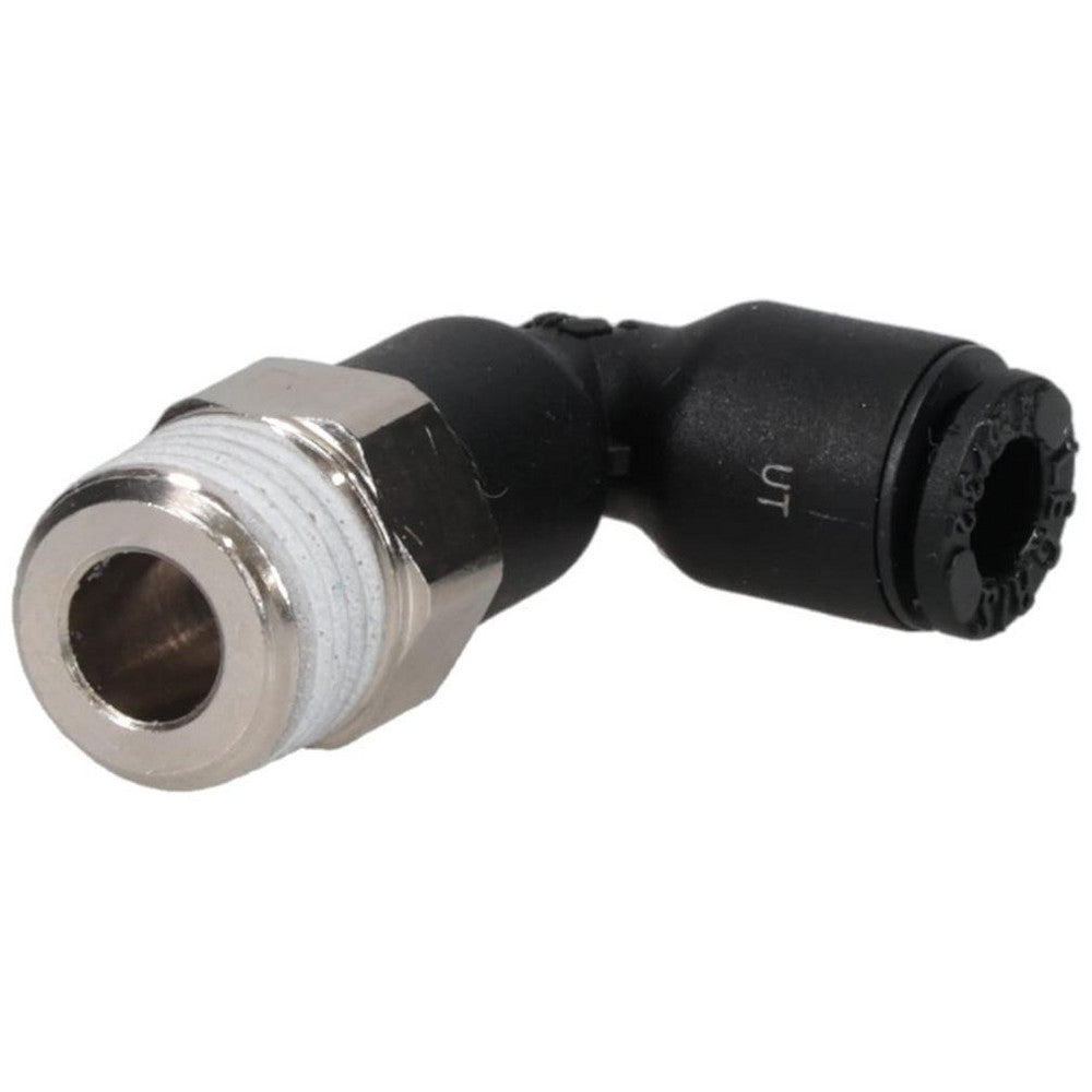 Legris 3129 04 10 Push-to-Connect Tube x Male BSPT Fitting: Extended Elbow, BSPP
