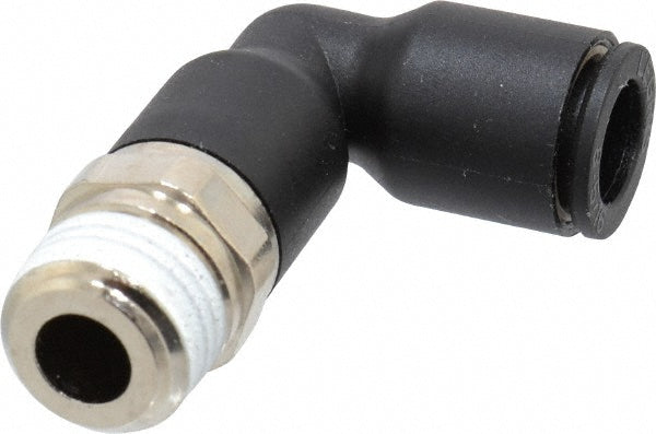 Legris 3129 08 13 Push-To-Connect Tube to Male BSPT Tube Fitting: Extended Male Elbow, 1/4" Thread