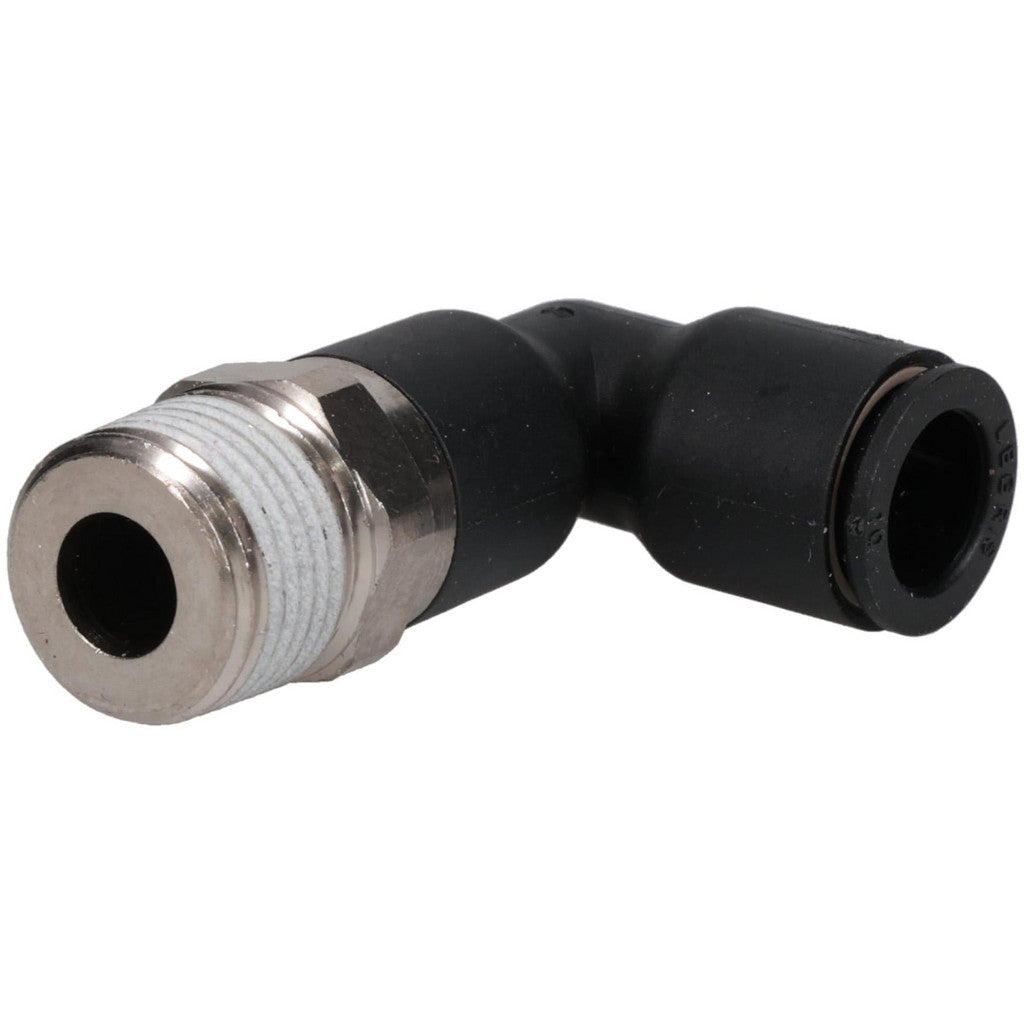 Legris 3129 10 17 Push-to-Connect Tube x Male BSPT Fitting: Extended Elbow, BSPP