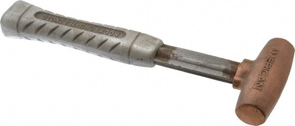 American Hammer AM1.5BZAG Non-Marring Hammer: 24 oz, 1" Face Dia, Bronze Head