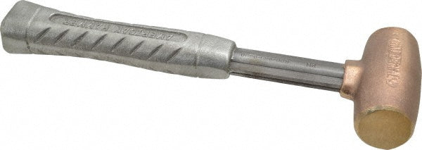 American Hammer AM3BZAG Non-Marring Hammer: 3 lb, 1-1/2" Face Dia, Bronze Head