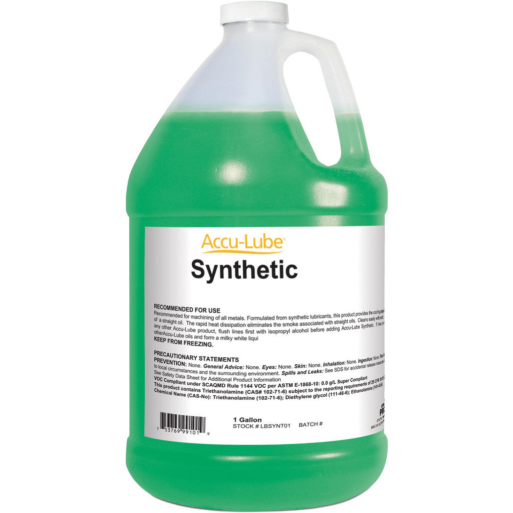 Accu-Lube LBSYNT01 Cutting & Sawing Fluid: Accu-Lube SYNT, 1 gal Bottle