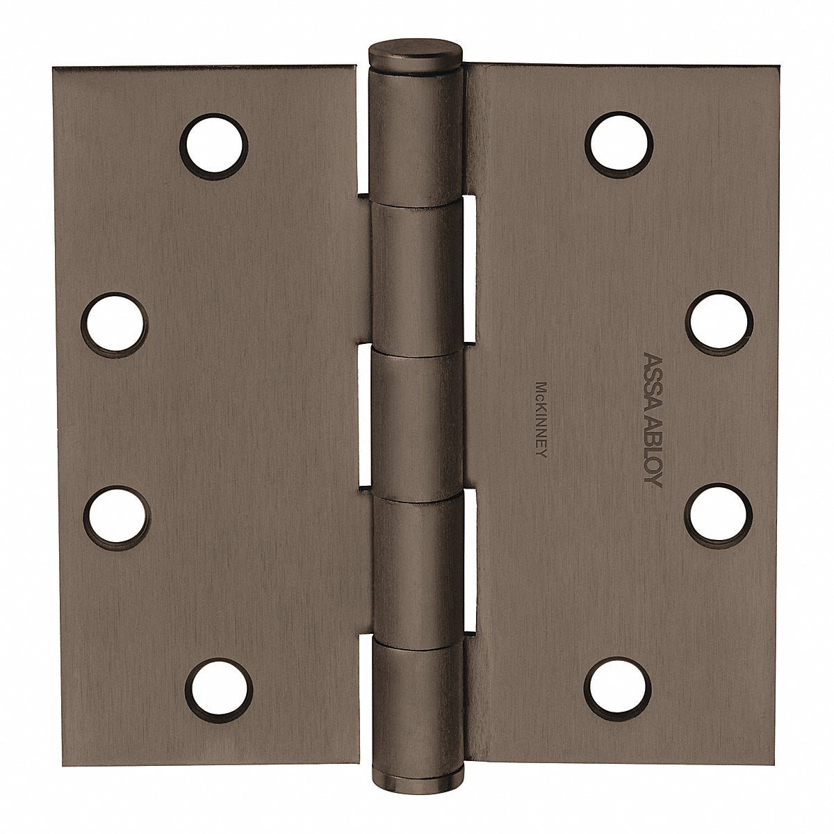Mckinney Knuckle Hinge, Full Mortise Flush Mount, 4" x 1-11/16", Plain Bearing, Oil Rubbed Bronze, 150 lb Load, Stainless Steel (59646)