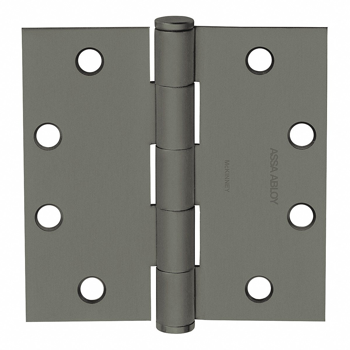 Mckinney Knuckle Hinge, Full Mortise Flush Mount, 4" x 1-11/16", Plain Bearing, Primed Aluminum, 150 lb Load (55485)