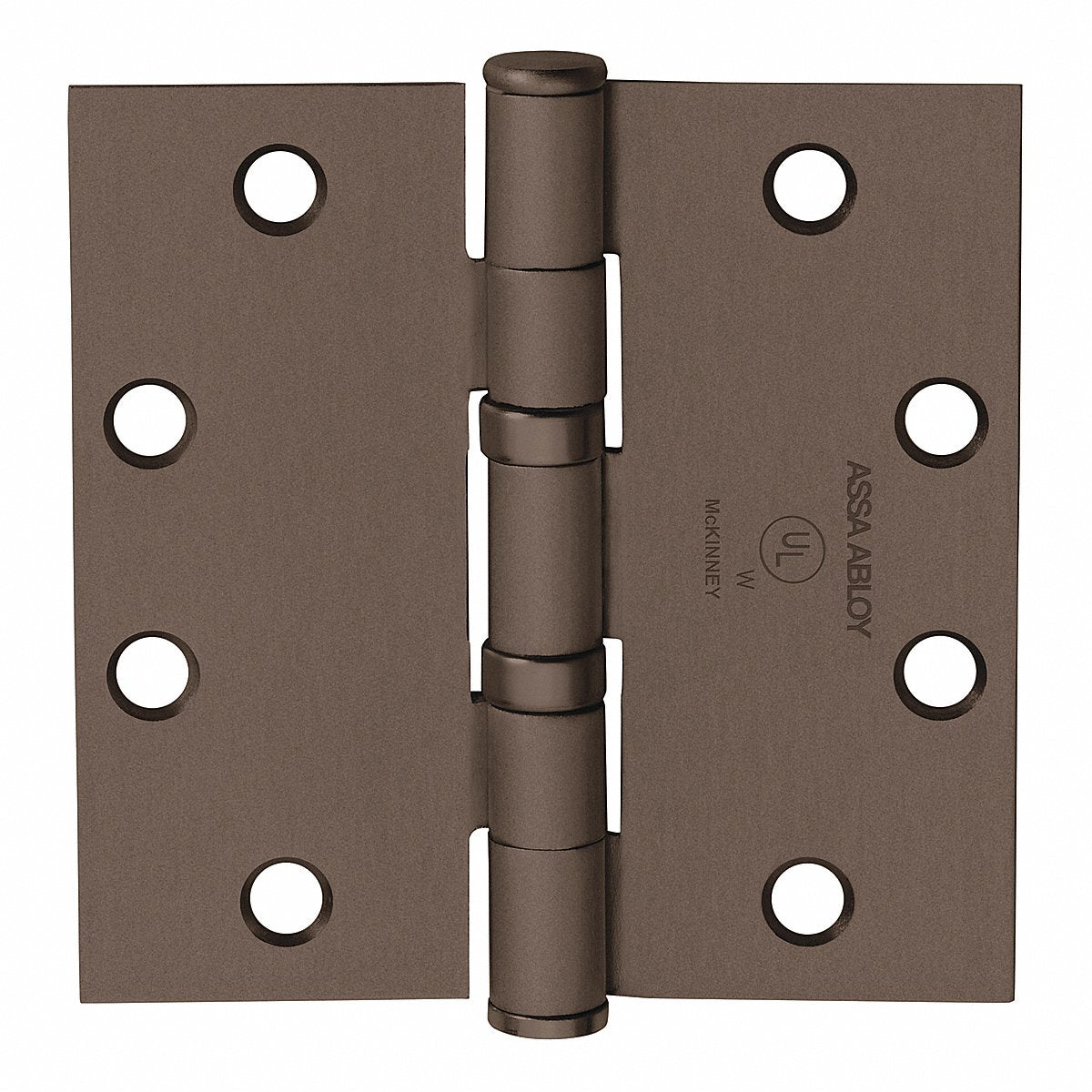 Mckinney Knuckle Hinge, Full Mortise Flush Mount, 3-1/2" x 1-7/16", Oil-Impregnated Bearing, Oil Rubbed Bronze, 150 lb Load (55389)