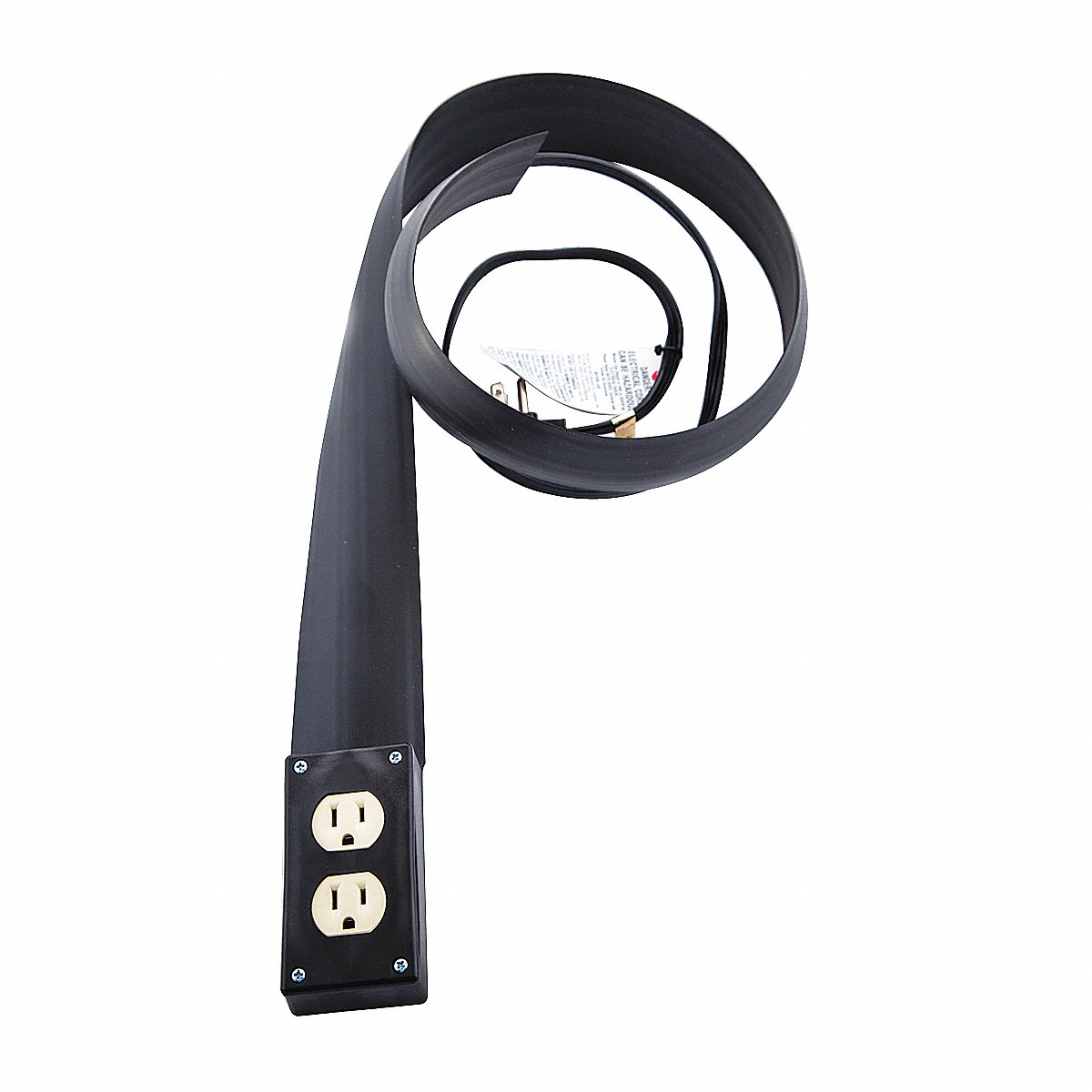Flexiduct Covered Ext Cord 14 ft 12 ft Covered Black (12' EF3)