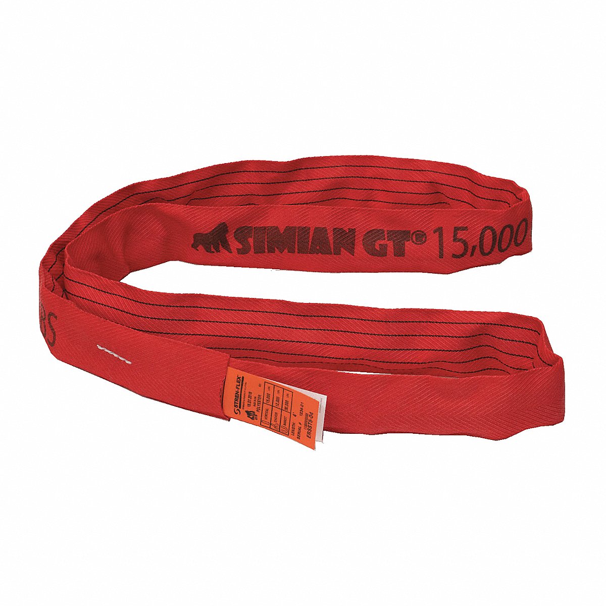 Stren-Flex Simian GT Round Sling, Endless, 12 ft L, 30,000 lb Capacity (SFERSST5-12)