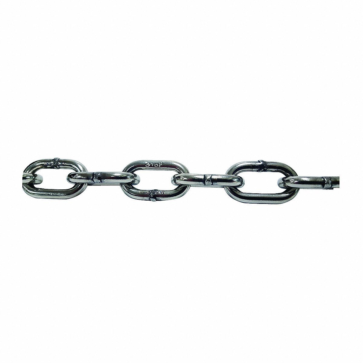 Pewag Straight Link Chain, 316 Stainless Steel, 100 ft Length, 410 lb Working Load (36125/100)